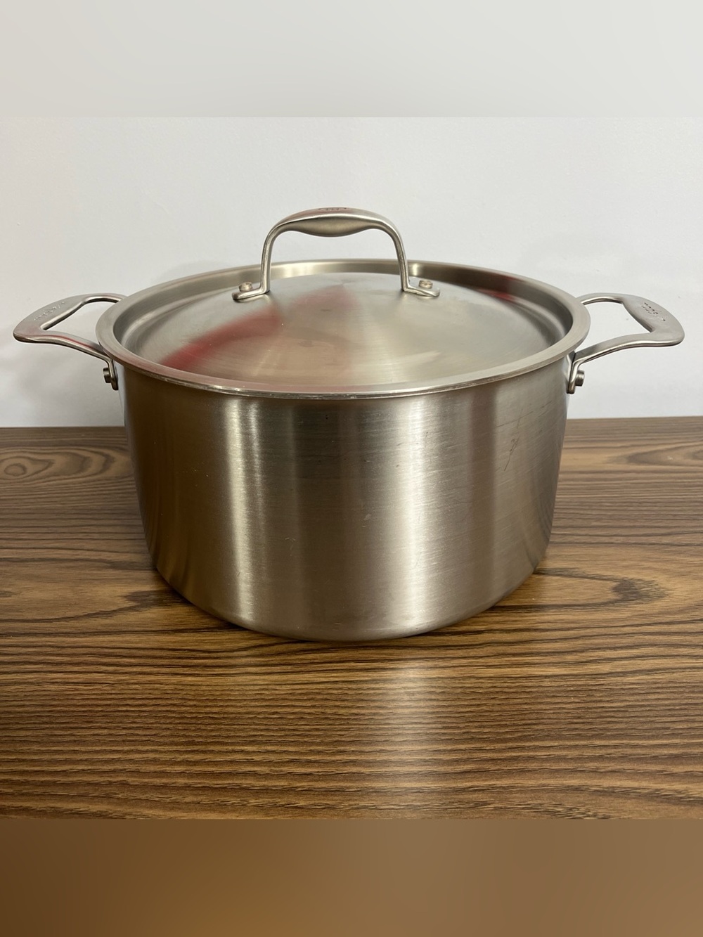 Made In X Will Bryant Cookware 8 QT Stock Pot 5 Ply Stainless Clad W/ Lid Italy